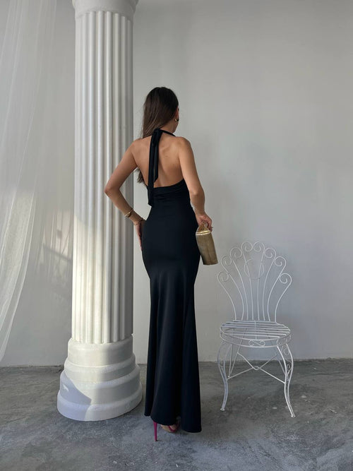 BLACK WHISPER DRESS