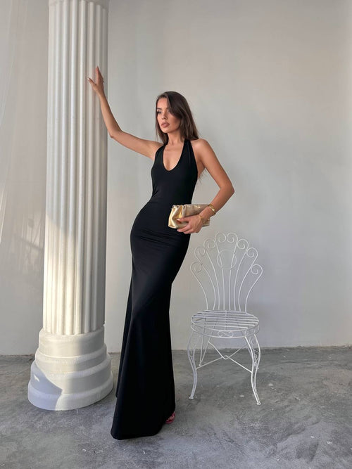 BLACK WHISPER DRESS
