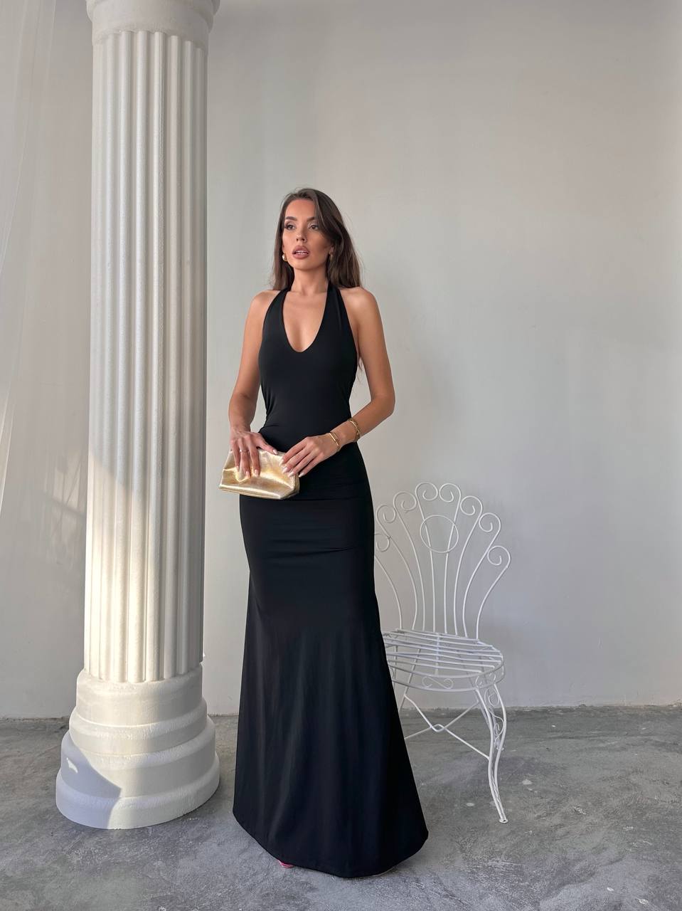 BLACK WHISPER DRESS