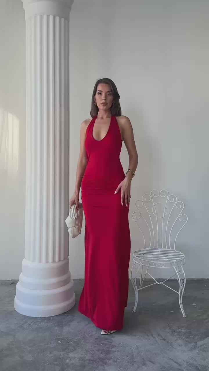 RED WHISPER DRESS