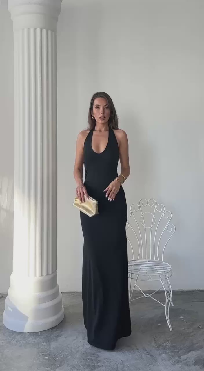 BLACK WHISPER DRESS